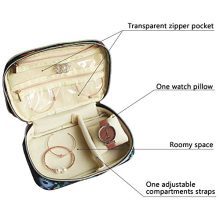 Q-smile Travel Jewelry Case Jewelry Organizer Bag Double Layer Storage