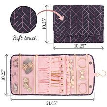 Travel Jewelry Organizer Foldable Hanging - Compact Portable Case Holder