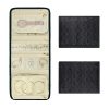 Q-smile Travel Jewelry Roll Organizer Foldable Jewelry Case Storage Bag Portable for Women Girls Rings, Necklaces,Bracelets, Earrings (Black)