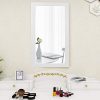 Homde Lockable Jewelry Cabinet Armoire Wall-Mounted with Mirror Jewelry