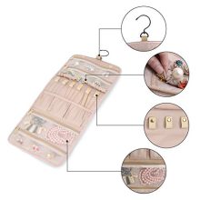 BAGSMART Travel Hanging Jewelry Organizer Case Foldable Jewelry Roll
