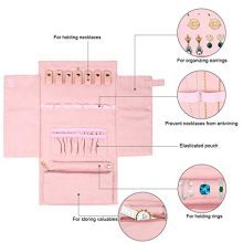 BOSSJOY Compact Travel Jewelry Bag Case Organizer for Vacation