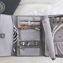 CASE ELEGANCE Saffiano Leather Travel Jewelry Case