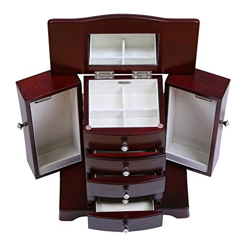 Mele & Co. Bette Wooden Jewelry Box, Ring, Necklace