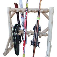 11 Pair Outdoor Freestanding Ski Plus Snowboard Rack Unfinished