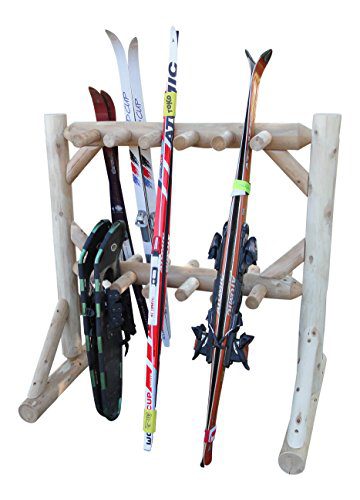 11 Pair Outdoor Freestanding Ski Plus Snowboard Rack Unfinished