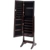 Best Choice Products 6-Tier Standing Mirror Lockable Storage Organizer Cabinet