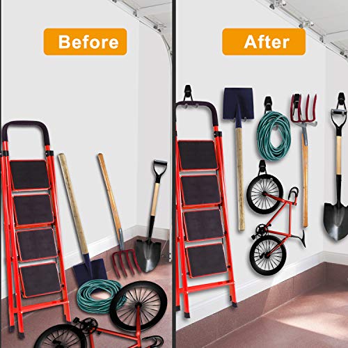 Garage Hooks, Inteli-topia Steel Garage Storage Hooks Utility Double Heavy Duty