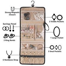 Lenlorry Travel Jewelry Organizer Roll Bag Case, Hanging Jewelry Organizers Holder