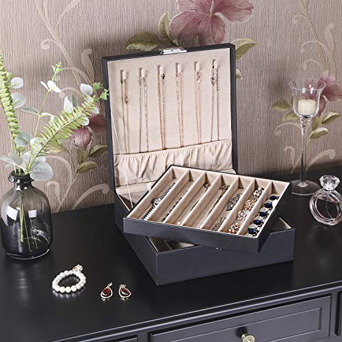 BEWISHOME Necklace Organizer Box Necklace Holder for Chains, Bracelets