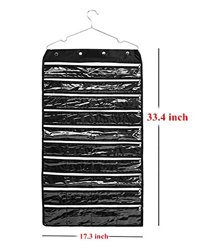 Ohlily Wall Hanging Jewelry Organizer Holder 80 Pockets Double Sided Storage