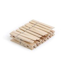 Smart Design 4-Coil Heavy Duty Wooden Clothespins - Non Staining Hardwood Pins - Rust Resistant Wire Springs - for Drying, Hanging, Clothing, & Linens - Home Organization (3.3 x 0.8 Inch) (18 Pack)