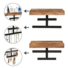 Refrze Rustic Hanging Jewelry Organizer,Wall Mounted Jewelry Organizer