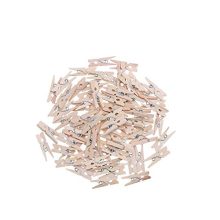 Mini Natural Wooden Clothes Pins - 100PCS