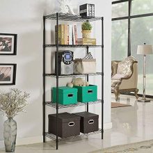 5 Tier Storage Shelves Metal Wire Shelving Unit Height Adjustable NSF Heavy Duty