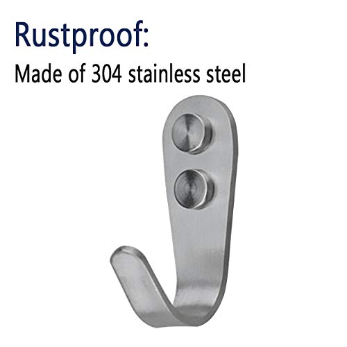 10 Pack Wall Mount Coat Hooks Hanger Holder Single Hook Heavy Duty