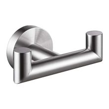 Bathroom Double Hook, Angle Simple Stainless Steel Bath Towel Holder