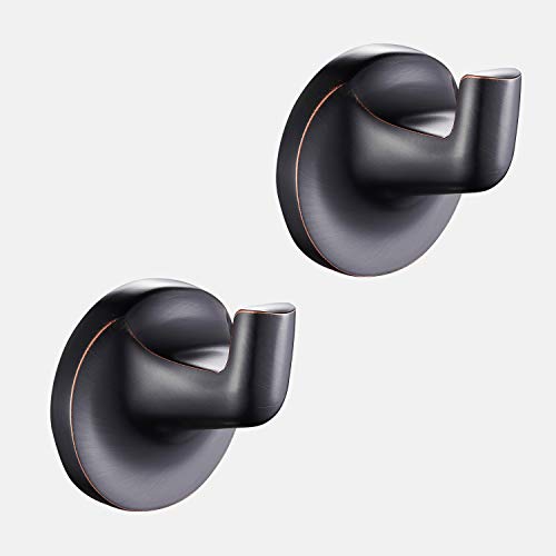 POKIM 2 Pack Oil Rubbed Bronze Towel Hook for Bathroom
