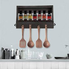 Oyydecor Wooden Wall Mount Mail Holder Organizer with 8 Key Hooks