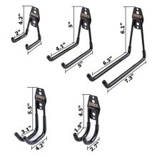 5pcs Heavy Duty Wall Hooks for Garage Storage System Kitchen Organizer