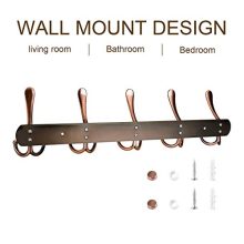 Coat Rack Wall Mounted,CPANION Coat Hooks/Rail Hook Antique Copper