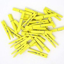 Just Artifacts 2.75-inch Craft Wood Clothespins/Peg Pins (100pc, Lemon Yellow)