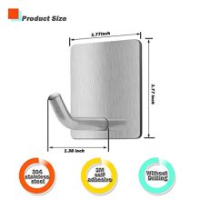 DRMAICH Wall Key Holder, Key Holder for Wall, Strong Adhesive Hook for Office