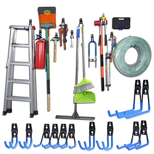NZACE Garage Hooks Storage Utility Double Hooks, Heavy Duty