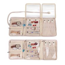 Travel Jewelry Roll,Jewelry Storage Bag Organizer for Earrings,Necklaces