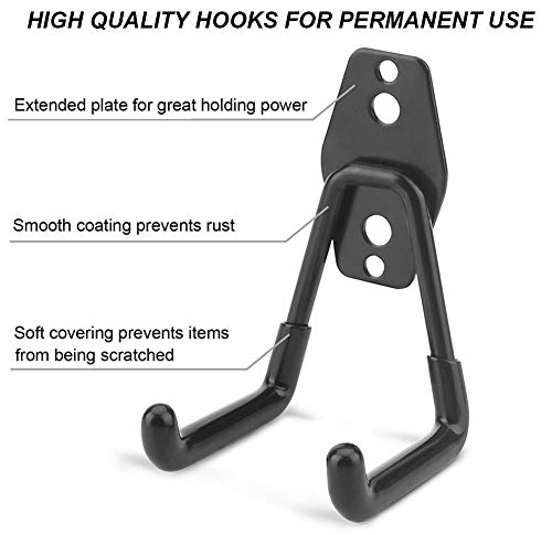 Dirza Utility Hooks Wall Mount Tool Holder U-Hooks for Home Garage Storage