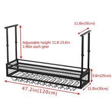 Hanging Wine Rack with Glass Holder and Shelf,Adjustable Metal Ceiling Bar Wine