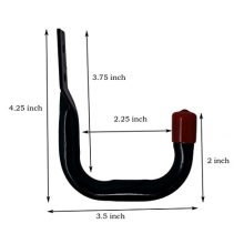 Tetra-Teknica Heavy Duty Garage Storage Utility Hooks, Color Black, 6 per Pack