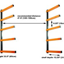 KASTFORCE Lumber Storage Rack 5-Level System 110lbs per Level Lumber Rack