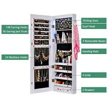 XCSOURCE Jewelry Organizer Jewelry Armoire Lockable Jewelry Chest Jewelry