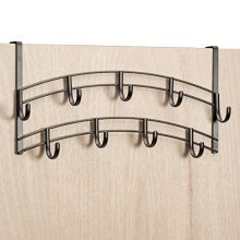 Lynk Over Door 9 Hook Rack Shirt, Belt, Hat, Coat, Towel Organizer