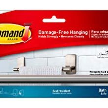 Command by 3M 9" Towel Bar, Stylish Design, Easy On, Easy Off