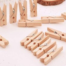 Outee 301 Pcs Mini Clothespins Wooden Clips Clothespins Wood Photo Paper