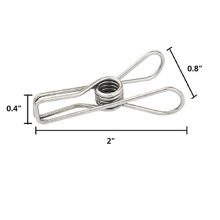 Wobe 30-Pack Stainless Steel Clothes Pins – Durable, Rust-Proof Clips for Laundry, Kitchen, and Office Use