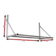 HyLoft Folding Storage TireLoft, 32 to 48 Inches Wide, Supports 300 Pounds, Silver