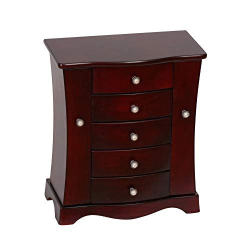 Mele & Co. Bette Wooden Jewelry Box, Ring, Necklace