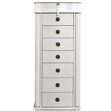 Alveare Home North Jewelry Armoire, WHITE