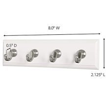 Command Key Rail, Indoor Use, Holds 2 lbs