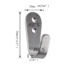 KES SUS Stainless Steel Storage Organizer Hook Bathroom Single Robe Towel Coat