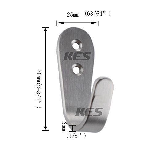 KES SUS Stainless Steel Storage Organizer Hook Bathroom Single Robe Towel Coat