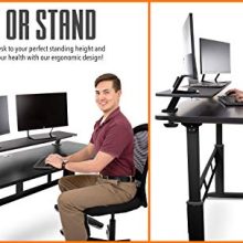 Stand Steady Tranzendesk 55 Inch Standing Desk with 55 Inch Clamp On Shelf