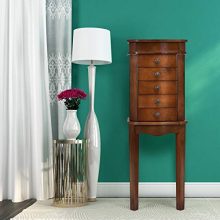 GentleShower Cabinet with Mirror Jewellery Box Organizer Wooden Jewelry Storage