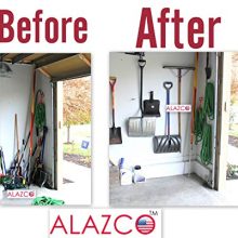 ALAZCO 16 Black Vinyl Coated Steel Wall Mount Screw-in Heavy Duty Tool