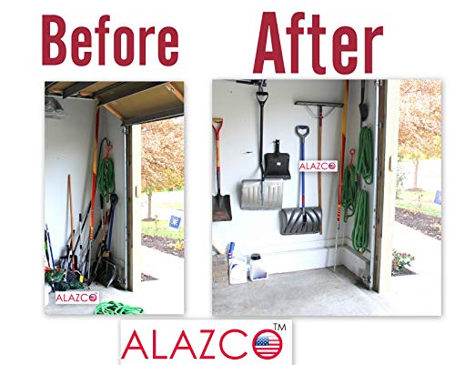 ALAZCO 16 Black Vinyl Coated Steel Wall Mount Screw-in Heavy Duty Tool