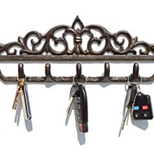 gasare, Key Holder Wall Hooks, Entryway Key Rack, Fleur De Lis Décor