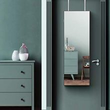 Nicetree 8 LED Mirror Jewelry Cabinet, Jewelry Armoire Organizer